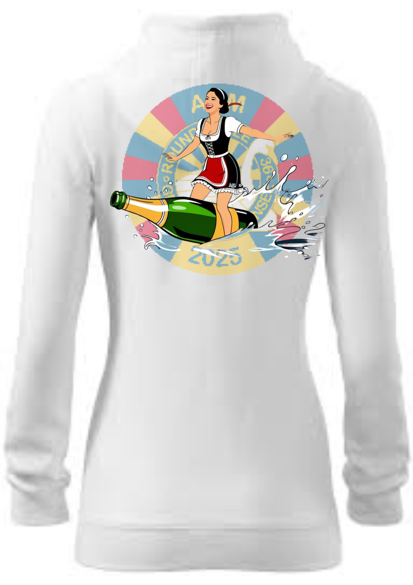 Damen Kapuzen Sweater "AGM2025" - front/back