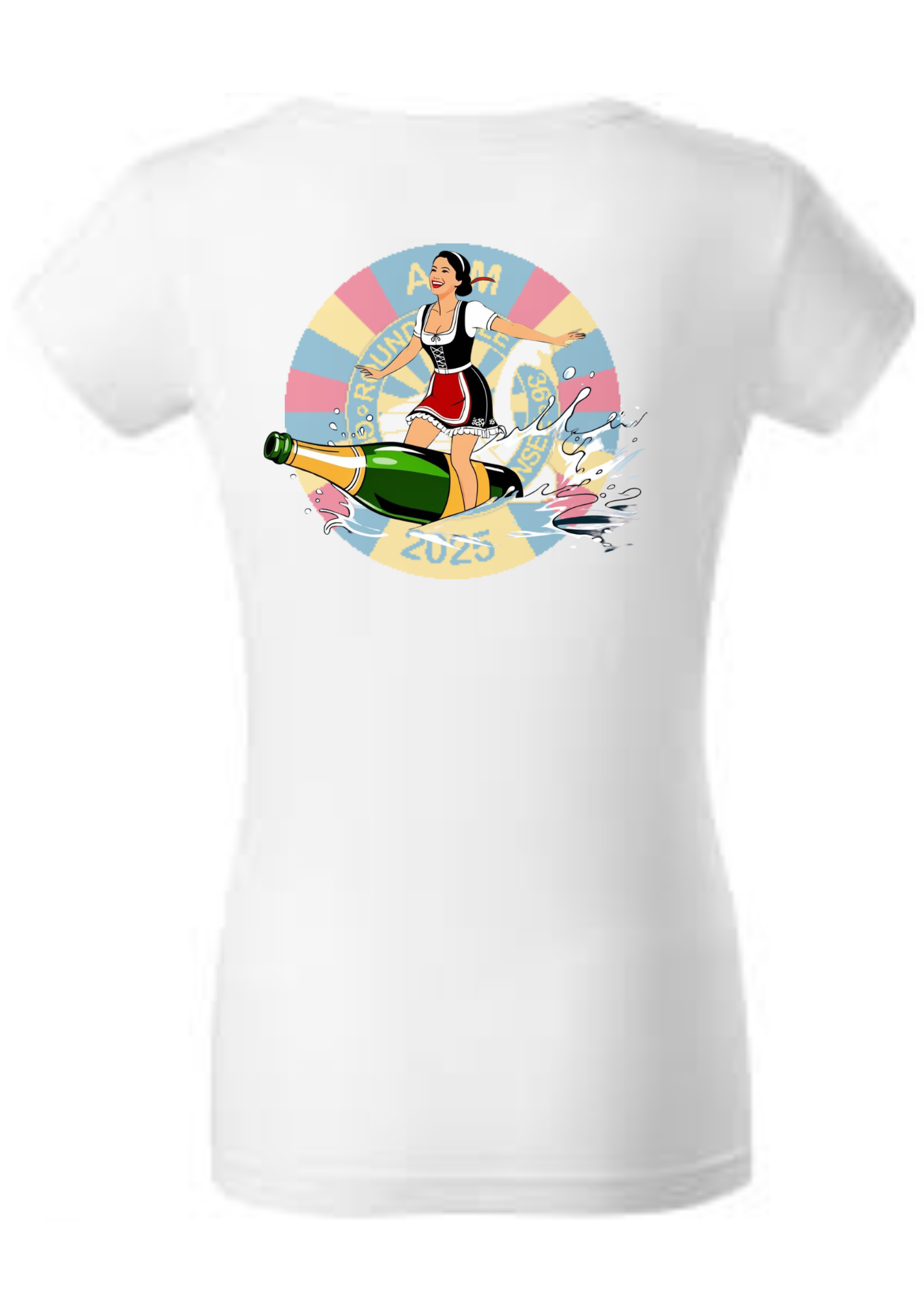 Damen Kurzarm Shirt Design "AGM2025" front/back